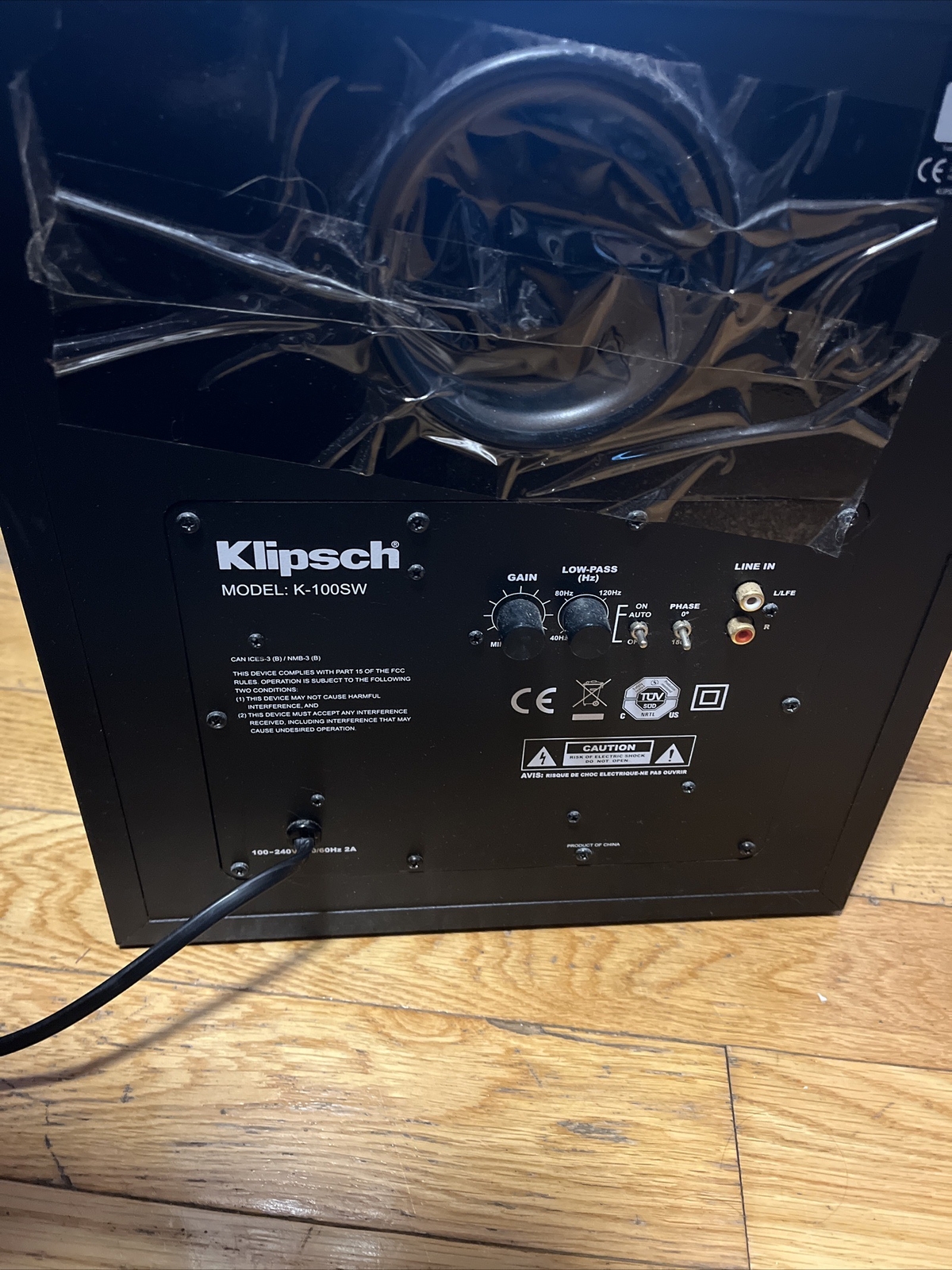 Klipsch K100SW NA 240wFront Firing Subwoofer Black tested Working eBay