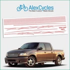 FORD F 150 250 350 SERIES HARLEY DAVIDSON STYLE RED FLAME STRIPE STICKER DECALS