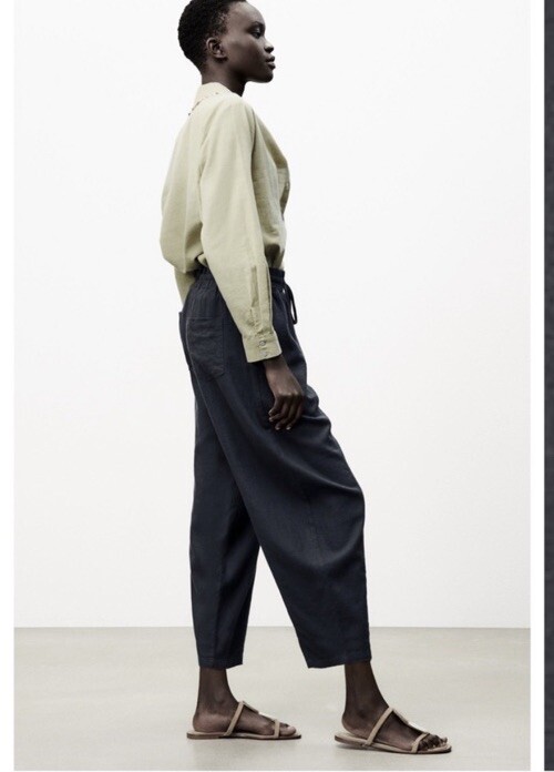 washed effect wide leg pants zara