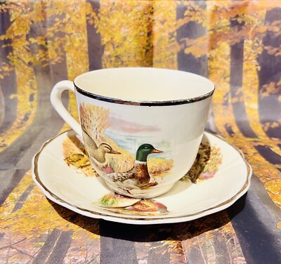 Royal Worcester Palissy Spielserie GROSSE TASSE & Untertasse - SPIELVÖGEL