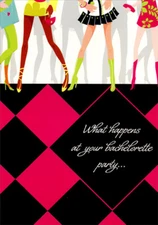 What Happens Designer Greetings Bachelorette Party Card