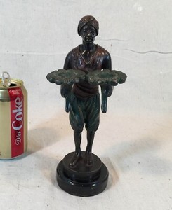 Antique F. Bergmann (Bergman) Bronze Arab Figure 1882 Arab Egyptian Cold Painted