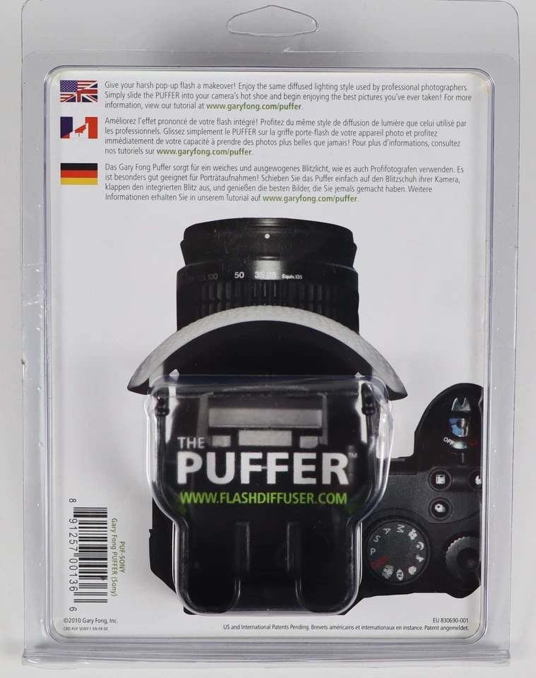Gary Fong The Puffer On Camera Cold Shoe Diffuser for Sony, Konica Minolta - NIP - Image 2 of 4