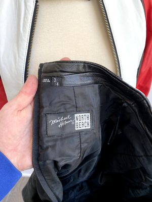 Michael Hoban North Beach Leather Moto Jacket and Short Set | eBay