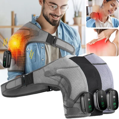 AFDEAL Electric Heated Vibration Shoulder Massager Shoulder Brace for Joint Pain Relief
