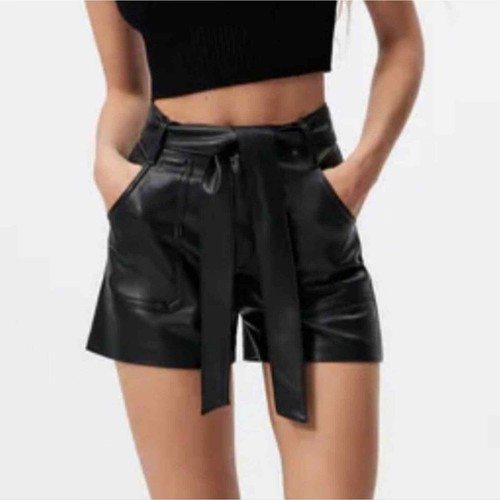 NWT! ZARA Black Vegan Leather High 
