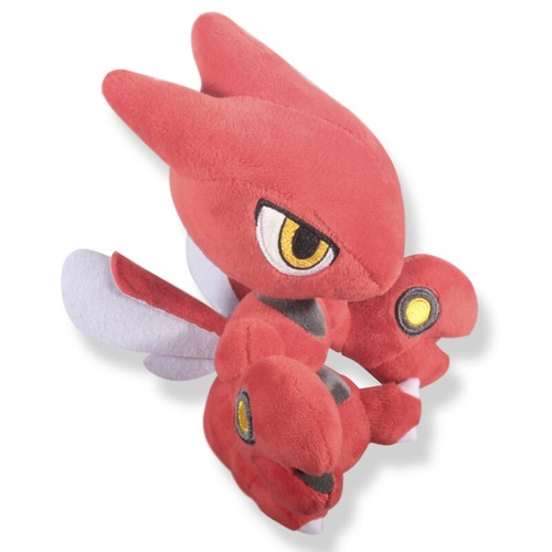 Cartoon Scizor Sitting Pose Plush Doll Ornament Anime Stuffed Toy Kids Gift 18cm - Picture 1 of 13