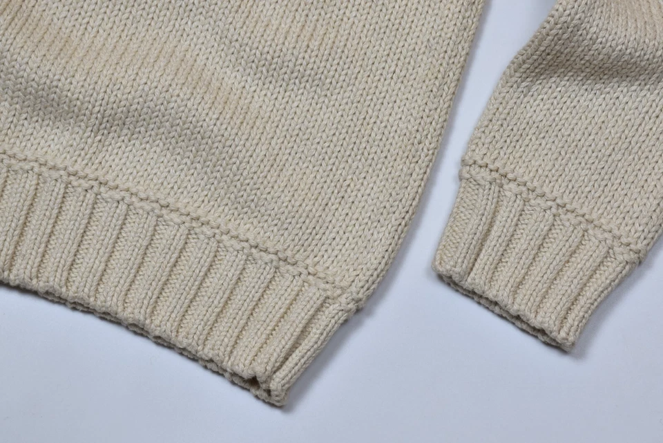 POLO Jeans Ralph Lauren Vintage Niños Niños Marfil Tejido Pullover Suéter Bandera de EE. UU. Foto 3 de 4