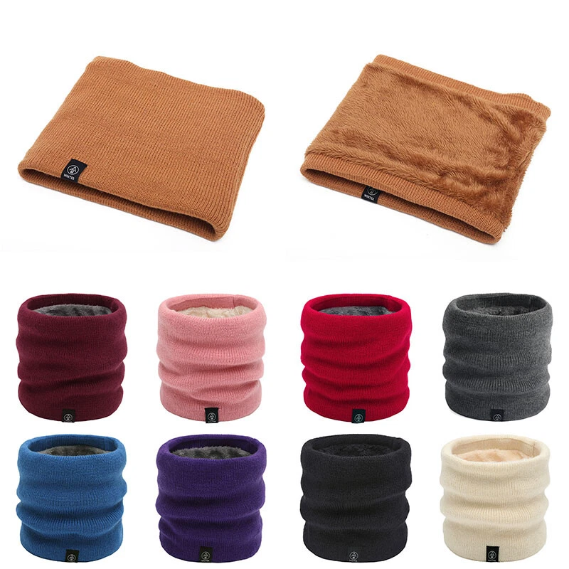 Hombres Mujeres Tejidas Círculo Bufandas Invierno Plus Polar Bufanda Calentador Cuello ⇓ Foto 4 de 4
