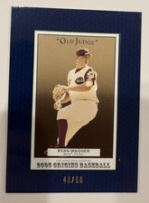 2005 Origins Old Judge Blue Reds Baseball Card #166 Ryan Wagner YS /50