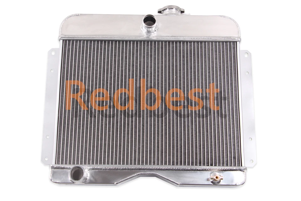 Radiador de aluminio de 3 filas para camioneta Jeep Willys 50-58 CJ3 CJ5 CJ6 59-62 1946-1964 Foto 3 de 4