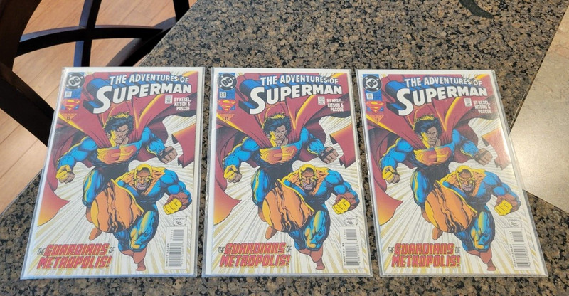 Adventures of Superman #511 April 1994 DC Comic Book Lot of 3 Mint