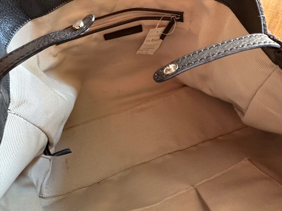 NUEVO Bolso/Maletín para Laptop Ann Taylor Marrón Gamuza Años 90 De Colección 19" x 11" x 4.75 Foto 2 de 4