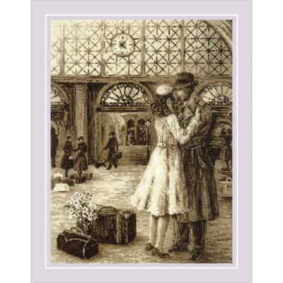 Riolis Kreuzstich Set ''Altes Foto. Rendezvous'', Zählmuster, 30x40cm