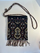 Vintage J  X NY Handbag Purse Beaded Handle