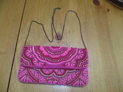 Charlie Paige Embellished Colorful Beaded & Sequin Shoulder purse/Clutch Purse - Picture 5 of 9