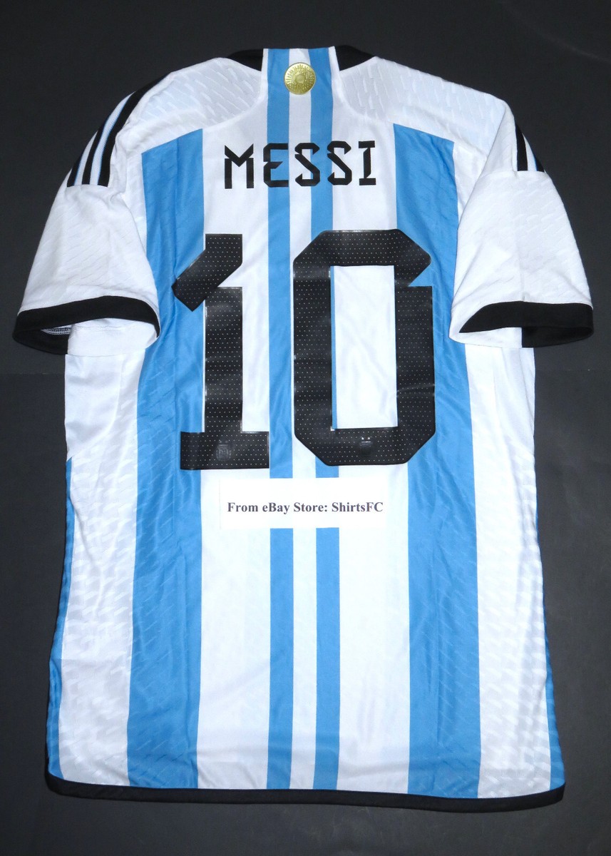 2022 World Cup Adidas Argentina Authentic Lionel Messi Jersey