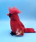Vintage Ty Beanie Baby Retired With Tags 1999 Mac The Cardinal Plush
