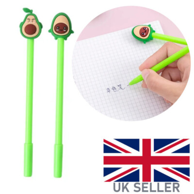 Süßer Avocado schwarze Tinte Gel Stift Kawaii Japan Anime Geschenk vegan Schreibwaren Schule