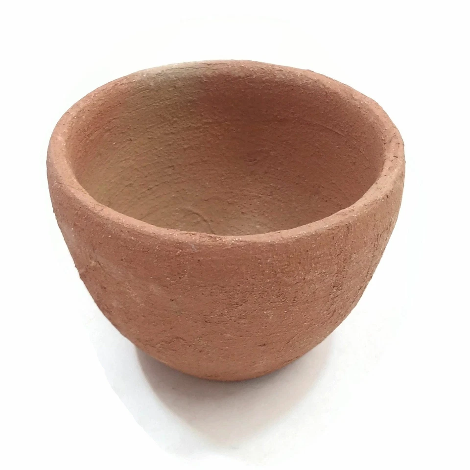 Quemador de incienso orgánico hecho a mano La Chamba arcilla manchado cuenco marrón 3,5" de ancho Foto 4 de 4