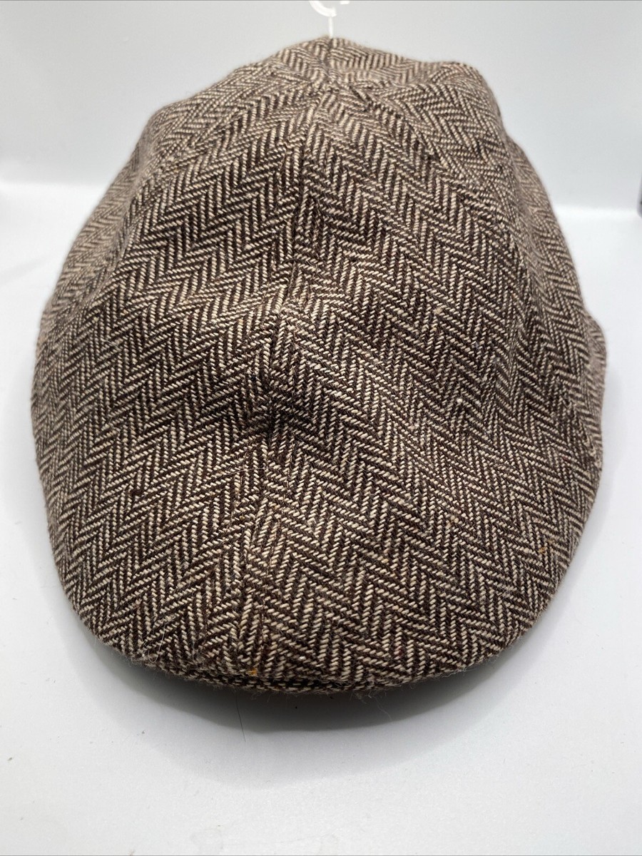 Brown Herringbone Ivy Cap Henschel Hat Co Wool Blend Ivy Cap Men's