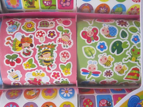 BRIGHT FUN COLORFUL FLOWER BIRDHOUSE STICKERS OVER 1000 (9 SHEETS) BOXED NEW! - Picture 7 of 11