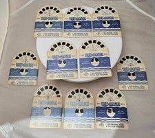 10 REELS Vintage Sawyer's Black View-Master Reel Viewer -Made In USA 