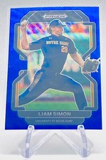 2022 Panini Prizm Draft Picks Liam Simon Blue Wave Prizm #PDP166 - Giants