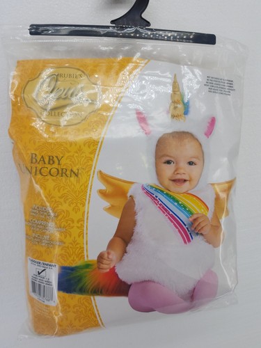 Baby Unicorn Rainbow Costume Toddler 2-4 Romper Wings Tail Hood New