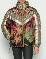 Farm Rio Tropical Rauti Reversible Puffer Jacket Coat Size M New Retail $300 Nwt