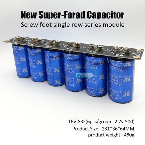 Farad Condensatore 16V-83F Super Condensatore 2,7V-3V 500F con scheda di protezione - Foto 2 di 6