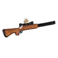 Old World Christmas RIFLE (36228) Glass Ornament w/ OWC Box