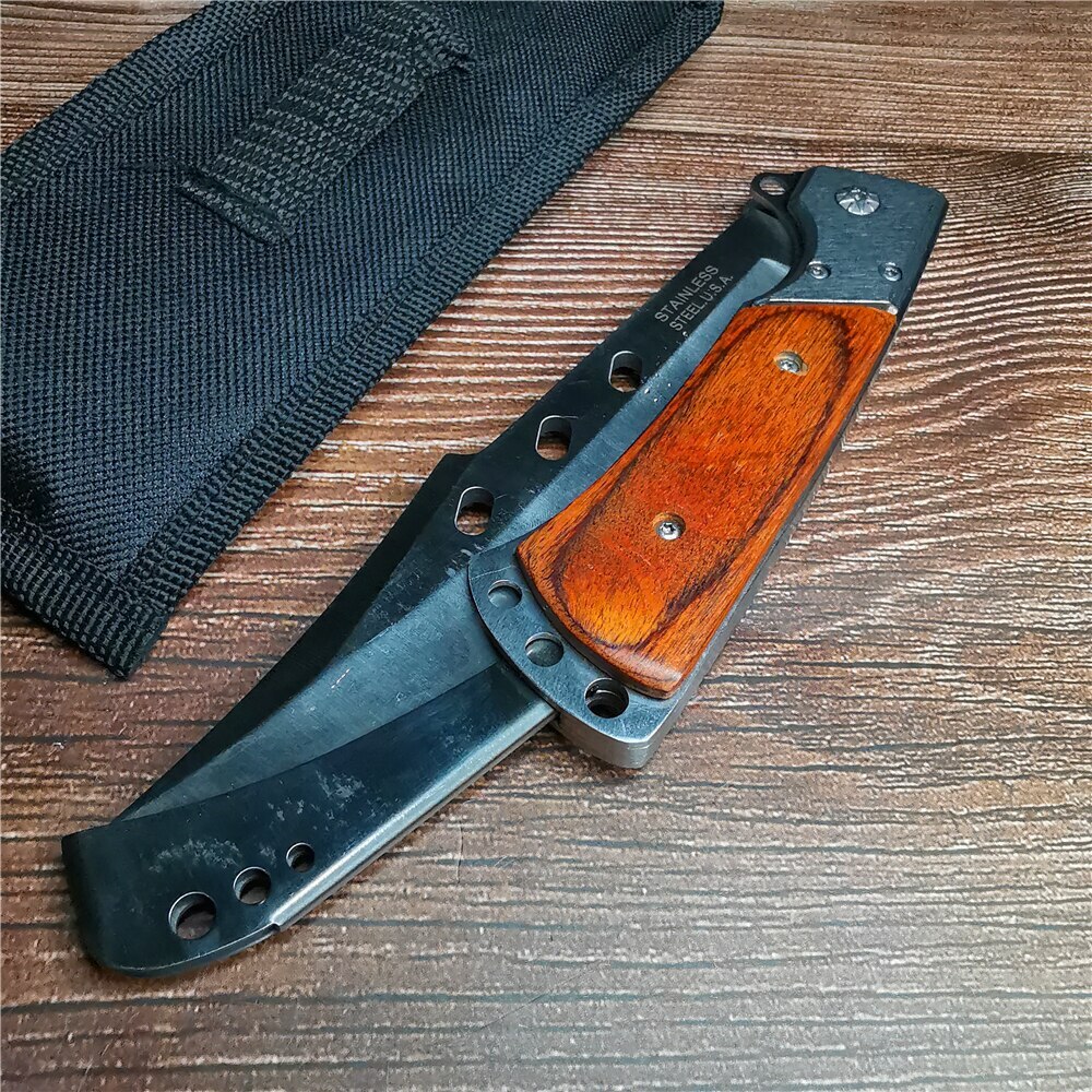 30cm 9CR18 Blade Knives Folding Knife CS Pocket Camping Hunting