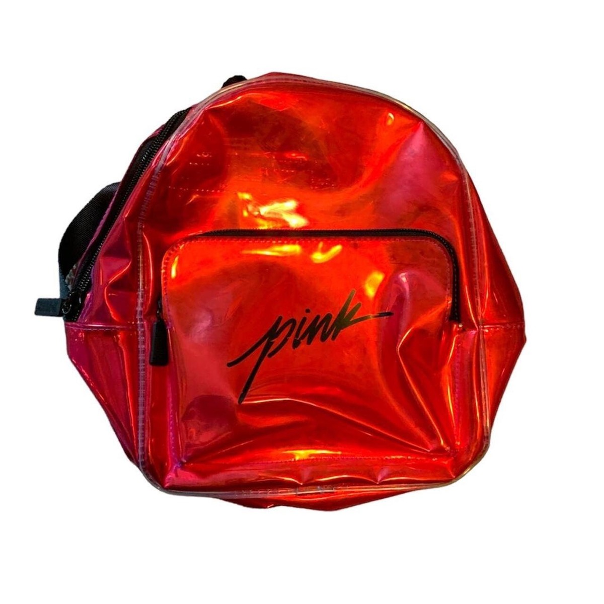 Victoria’s Secret PINK Logo Mini Backpack Holographic Metallic Iridescent Victoria main image 2