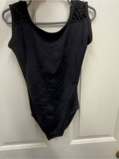 Eurotard Classic Black Dance Leotard with back detail size 6x/7