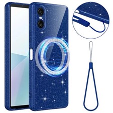 For Sony Xperia 10 VI, Luxury Sparkly Glitter Magnetic Soft Rubber Case Cover