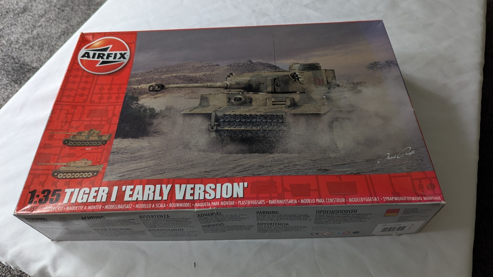 Airfix Tiger I Early Version 1:35 scale model tank kit. A1357