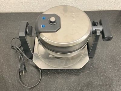 Cuisinart 1000W Belgian Waffle Maker Flip Rotate Stainless Steel WAF-F10, Great!