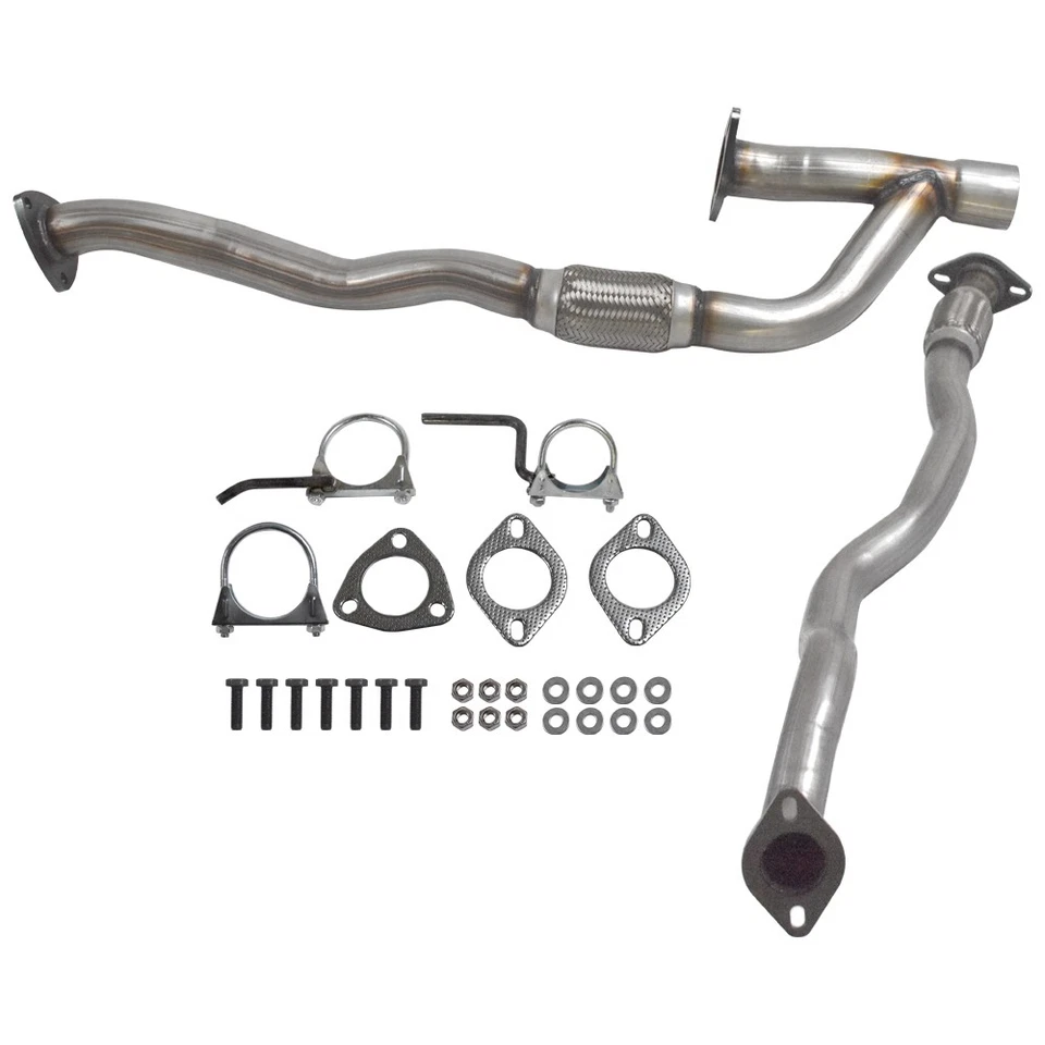 Tubo delantero con kit de tubo Flex Y para Jeep Cherokee 2014-2018 3,2 L acero inoxidable Foto 3 de 4