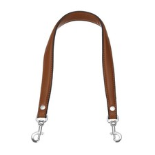 22.8" Leather Purse Strap, Purse Handle Replacement, Brown/Silver
