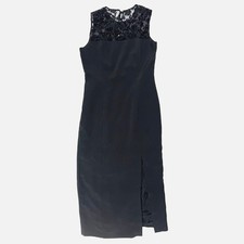 Sleeveless Maxi Velvet Floral Illusion Neckline Side Slit 12 Romantic Goth Dark