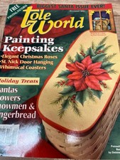 Tole World Magazine December 2001 Featuring Christmas Painting Patterns  Holida
