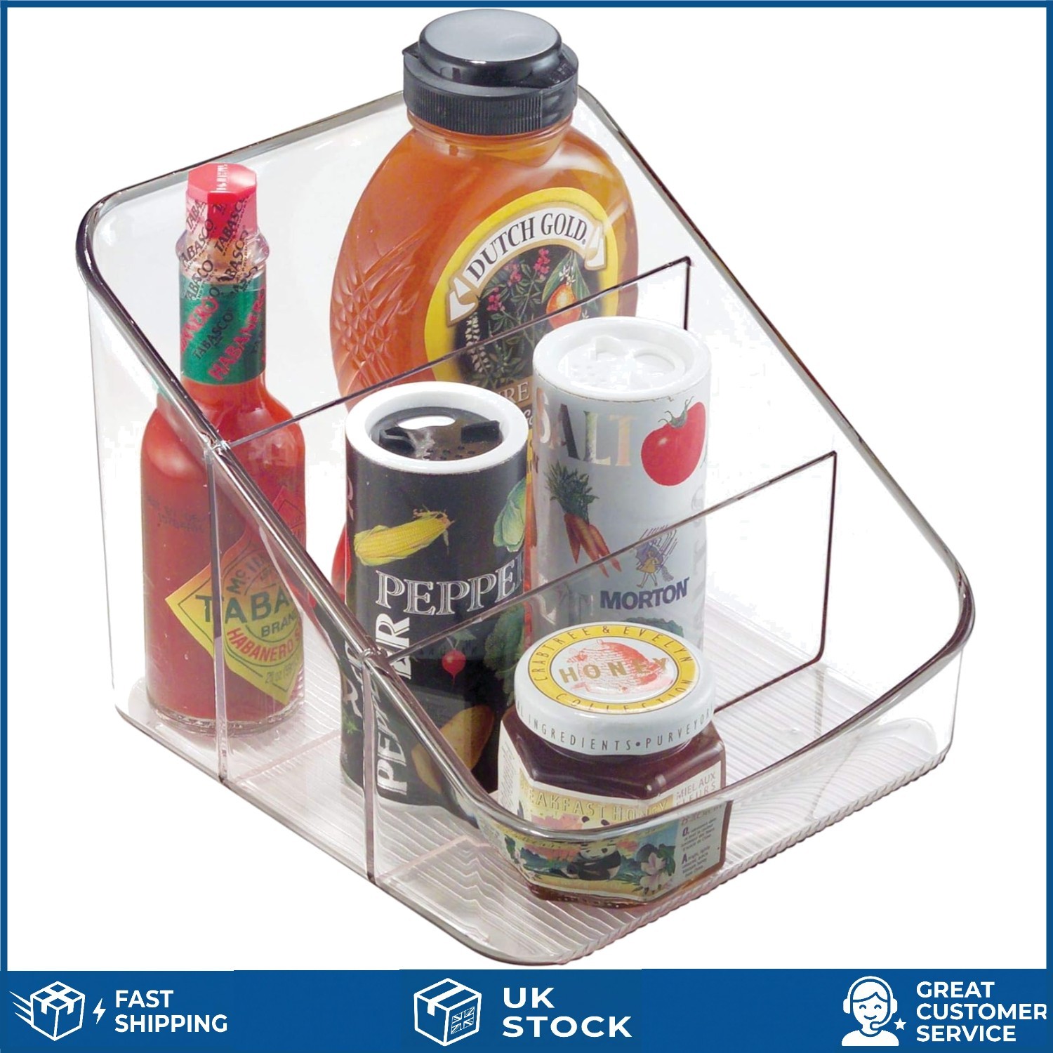 Stylish Small 3-Compartment Spice Rack for Efficient Kitchen Organization