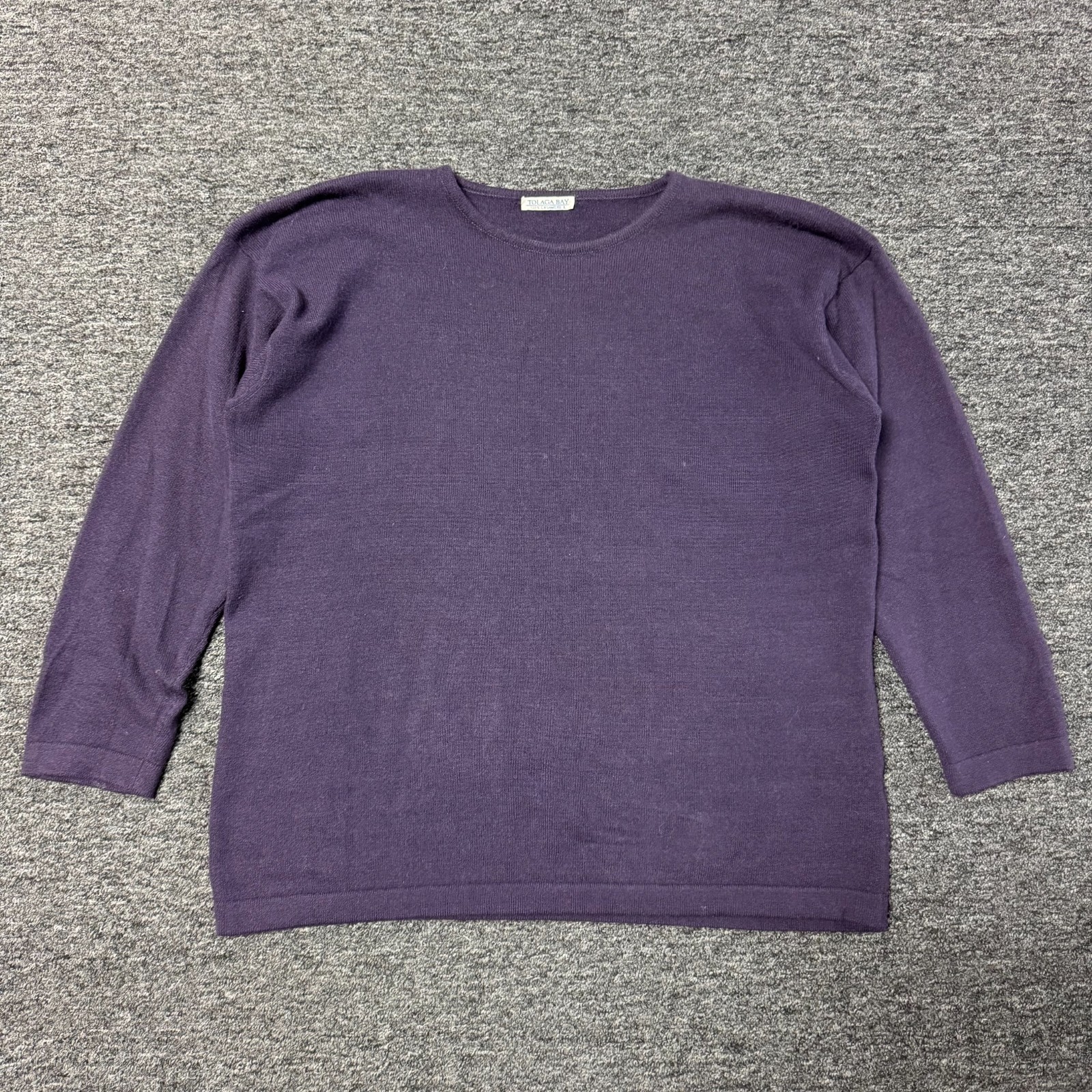 Vintage 90s Tolaga Bay 100% Cashmere Pullover Shirt Sweater Top Sz L Knit