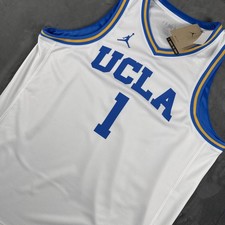 UCLA Bruins Jordan Brand Authentic Jersey White Basketball NCAA Size L *NEW*