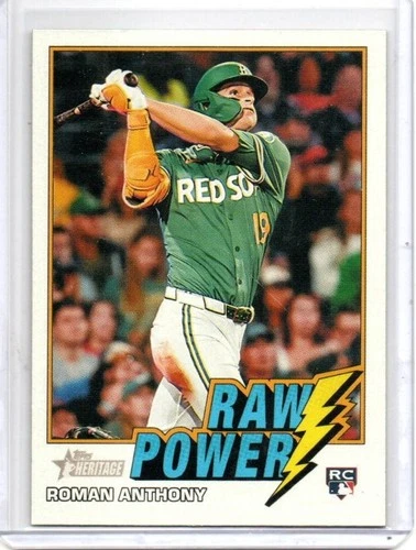 2026 Topps Heritage Roman Anthony Raw Power Rookie Card Red Sox RC #RP-RA