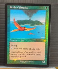 Mtg BIRDS OF PARADISE Retro Frame Foil Nm Dominaria Remastered 336 -Argo-