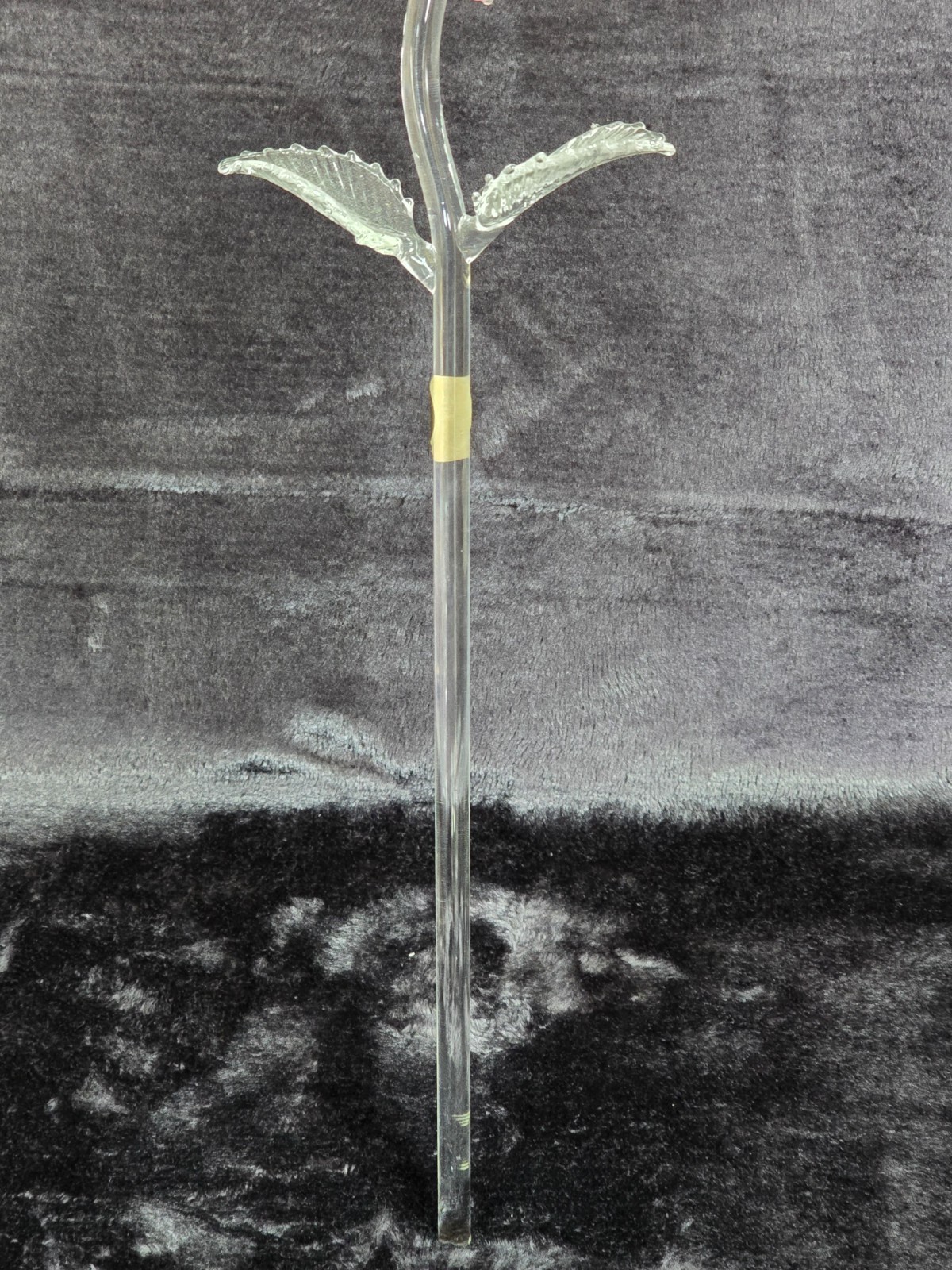 BEAUTIFUL Waterford Fleurology Fine Crystal Sculpted Pink Rose Flower 14.5" Mint