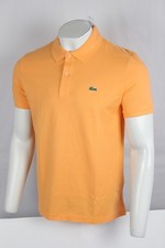 Lacoste Men's Slim Fit L.12.12 Pique Polo Short Sleeve Shirt Orange PH4012 JCH