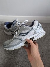 Saucony Y2K Metallic Silver Running Shoes (Size UK 9.5)